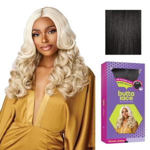 image:imageSensationnel Butta Lace Wigs  Drama Queen Extra Wide 5 Inch Deep Parting Synthetic Preplucked Hairline Glueless Lacefront 1 JETBLACK1B OFFBLACK