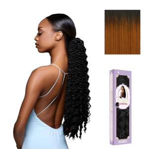 image:imageSensationnel Glamora Glam Updo Hairextension  Unit 7 Ready to Wear Synthetic with Adjustable Drawstring Cap 1 JETBLACKT2COPPER