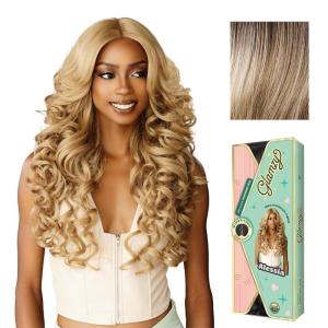 image:imageSensationnel Glamzy Lace Part Wig  Alessia Glueless Hand Tied Wider V Parting Synthetic Hair 1 JETBLACKBALAYAGEASHBLONDE