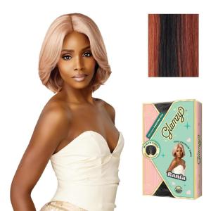 image:imageSensationnel Glamzy Lace Part Wig  Rania Glueless Hand Tied Wider V Parting Synthetic Hair 1 JETBLACKHBCOPPER1