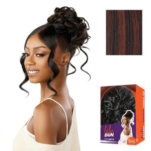 image:imageSensationnel Lulu Bun Updo Hairextensions  Unit 10 Synthetic 3x35 HD Lace Parting Quick and Easy Wear Hair 1 JETBLACKF1B350