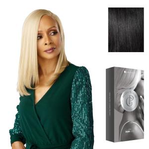image:imageSensationnel Platinum Glow 13X6 Wig  Emmeline Lacefrontal Glueless human hair blend Preplucked Hairline 1 JETBLACK1 JETBLACK