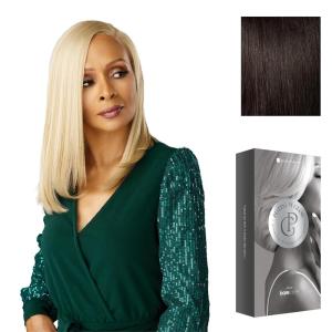 image:imageSensationnel Platinum Glow 13X6 Wig  Emmeline Lacefrontal Glueless human hair blend Preplucked Hairline 1 JETBLACK2 DARKBROWN