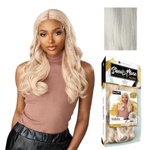 image:imageSensationnel Shear Muse Gold Krush Lacewig  Velisha Deep Laceparting Hand Tied Ready to Wear Synthetic Prestyled Units BEIGEASHBLONDEICYBLONDE