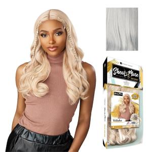 image:imageSensationnel Shear Muse Gold Krush Lacewig  Velisha Deep Laceparting Hand Tied Ready to Wear Synthetic Prestyled Units BEIGEASHBLONDESILVERBLONDE