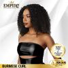 image:imageSensationnel Empire Curly Human Hair  Burmese Curl Tangle Free Weaving for Quick Weave and Sew in Styles for Faux Highlights and Fauxmiddlepart Leave Out  1 Pack 10 inch 1 JETBLACK30 LIGHTAUBURN