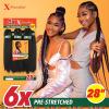 image:imageSensationnel Xpression Prestretched Braiding Hair  6x Braid 28 Inch All Kanekalon Flame Retardant Synthetic for Box Braids and Twists 1 JETBLACK30 LIGHTAUBURN