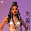 image:imageSensationnel Xpression Prestretched Braiding Hair  6x Braid 28 Inch All Kanekalon Flame Retardant Synthetic for Box Braids and Twists 1 JETBLACK4 MEDBROWN