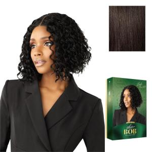 image:imageSensationnel Chicbob Lace Frontwig  Lob Unit 10 Face Framing Glueless Wig Wide 5 Inch Deep Part Synthetic Preplucked Hairline 1 JETBLACK2 DARKBROWN