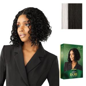 image:imageSensationnel Chicbob Lace Frontwig  Lob Unit 10 Face Framing Glueless Wig Wide 5 Inch Deep Part Synthetic Preplucked Hairline 1 JETBLACKHALOBLOCKPLATINUM