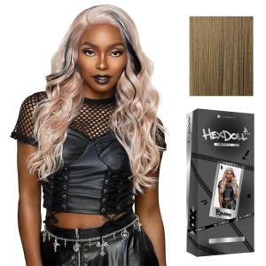 image:imageSensationnel HexDoll 13X4 Lace Wig  Raven Lacefrontal Glueless Synthetic with Natural Density Preplucked Hairline 1 JETBLACKLIGHTASHBROWN