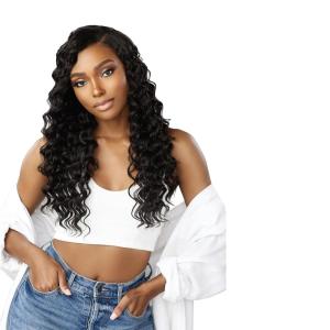 image:imageSensationnel Curls Kinksandco Synthetic Bundles  Loose Deep Multibundle Quick Weave Hair for Natural 3c to 4c Textures 18 20 22 inch 1 JETBLACKS1B30