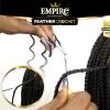 image:imageSensationnel Empire Feather Crochet Braiding Hair  Body Wave Human Hair for Boho Braids and Miracle Knots Pre Separated 50 strands 14 inch 1 JETBLACK1 JETBLACK