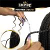 image:imageSensationnel Empire Feather Crochet Braiding Hair  Body Wave Human Hair for Boho Braids and Miracle Knots Pre Separated 50 strands 14 inch 1 JETBLACK1B OFFBLACK