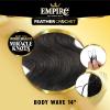 image:imageSensationnel Empire Feather Crochet Braiding Hair  Body Wave Human Hair for Boho Braids and Miracle Knots Pre Separated 50 strands 14 inch 1 JETBLACK27 HONEYBLONDE