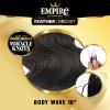 image:imageSensationnel Empire Feather Crochet Braiding Hair  Body Wave Human Hair for Boho Braids and Miracle Knots Pre Separated 50 strands 14 inch 1 JETBLACK2 DARKBROWN