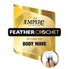 image:imageSensationnel Empire Feather Crochet Braiding Hair  Body Wave Human Hair for Boho Braids and Miracle Knots Pre Separated 50 strands 14 inch 1 JETBLACK30 LIGHTAUBURN