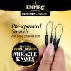 image:imageSensationnel Empire Feather Crochet Braiding Hair  Body Wave Human Hair for Boho Braids and Miracle Knots Pre Separated 50 strands 14 inch 1 JETBLACK30 LIGHTAUBURN