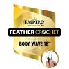 image:imageSensationnel Empire Feather Crochet Braiding Hair  Body Wave Human Hair for Boho Braids and Miracle Knots Pre Separated 50 strands 14 inch 1 JETBLACK30 LIGHTAUBURN