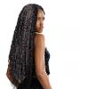 image:imageSensationnel Empire Feather Crochet Braiding Hair  Body Wave Human Hair for Boho Braids and Miracle Knots Pre Separated 50 strands 14 inch 1 JETBLACK30 LIGHTAUBURN