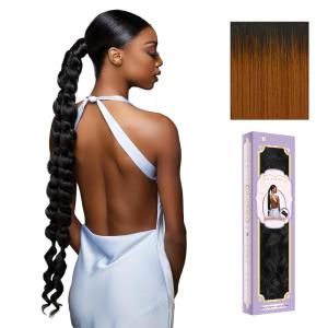 image:imageSensationnel Glamora Glam Updo Hairextension  Unit 8 Ready to Wear Synthetic with Adjustable Pony Wrap 1 JETBLACKT2COPPER