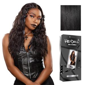 image:imageSensationnel HexDoll 13X4 Lace Wig  Kai Lacefrontal Glueless Synthetic with Natural Density Preplucked Hairline 1 JETBLACK1 JETBLACK