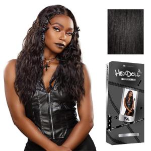 image:imageSensationnel HexDoll 13X4 Lace Wig  Kai Lacefrontal Glueless Synthetic with Natural Density Preplucked Hairline 1 JETBLACK1B OFFBLACK