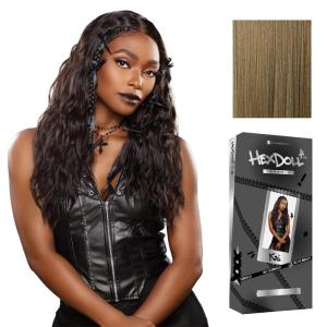 image:imageSensationnel HexDoll 13X4 Lace Wig  Kai Lacefrontal Glueless Synthetic with Natural Density Preplucked Hairline 1 JETBLACKLIGHTASHBROWN