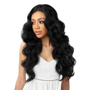 image:imageSensationnel Dashly Lace Front Wig  Unit 21 Hand Tied Laceparting Ear to Ear Synthetic 1 JETBLACKMPCARAMEL