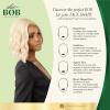 image:imageSensationnel Chicbob Lace Frontwig  Bob Unit 12 Face Framing Glueless Wig Wide 5 Inch Deep Part Synthetic Preplucked Hairline 1 JETBLACK2 DARKBROWN