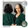 image:imageSensationnel Platinum Glow 13X6 Wig  Adeline Lacefrontal Glueless Pre Cut Lace human hair blend Preplucked Hairline 1 JETBLACKSILVERWHISPER