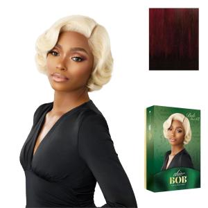 image:imageSensationnel Chicbob Lace Frontwig  Bob Unit 13 Face Framing Glueless Wig Wide 5 Inch Deep Part Synthetic Preplucked Hairline 1 JETBLACKCOLORFLIPBERRY