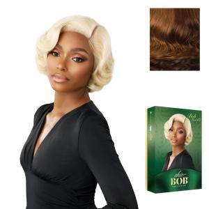 image:imageSensationnel Chicbob Lace Frontwig  Bob Unit 13 Face Framing Glueless Wig Wide 5 Inch Deep Part Synthetic Preplucked Hairline 1 JETBLACKCOLORFLIPCARAMEL