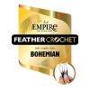 image:imageSensationnel Empire Feather Crochet Braiding Hair  Bohemian Humanhair for Boho Braids and Miracle Knots Pre Separated 50 strands 10 inch 1 JETBLACK1 JETBLACK