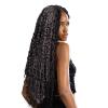 image:imageSensationnel Empire Feather Crochet Braiding Hair  Bohemian Humanhair for Boho Braids and Miracle Knots Pre Separated 50 strands 10 inch 1 JETBLACK2 DARKBROWN