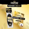 image:imageSensationnel Empire Feather Crochet Braiding Hair  Bohemian Humanhair for Boho Braids and Miracle Knots Pre Separated 50 strands 10 inch 1 JETBLACKS427