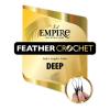 image:imageSensationnel Empire Feather Crochet Braiding Hair  Deep Humanhair for Boho Braids and Miracle Knots Pre Separated 50 strands 10 inch 1 JETBLACKS430