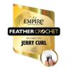 image:imageSensationnel Empire Feather Crochet Braiding Hair  Jerry Curl Humanhair for Boho Braids and Miracle Knots Pre Separated 50 strands 10 inch 1 JETBLACK2 DARKBROWN