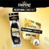 image:imageSensationnel Empire Feather Crochet Braiding Hair  Jerry Curl Humanhair for Boho Braids and Miracle Knots Pre Separated 50 strands 10 inch 1 JETBLACKS427