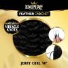 image:imageSensationnel Empire Feather Crochet Braiding Hair  Jerry Curl Humanhair for Boho Braids and Miracle Knots Pre Separated 50 strands 10 inch 1 JETBLACKS427