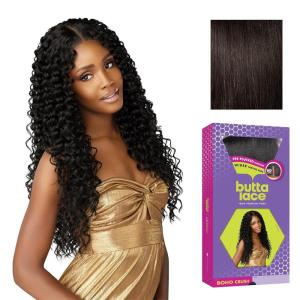 image:imageSensationnel Butta Lace Wigs  Boho Crush Extra Wide 5 Inch Deep Parting Synthetic Preplucked Hairline Glueless Lacefront 1 JETBLACK2 DARKBROWN