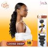 image:imageSensationnel Curls Kinksandco Synthetic Bundles  Loose Deep Quick Weave Hair or Pony Styles for Natural 3c to 4c Textures 18 inch 1 JETBLACK2 DARKBROWN
