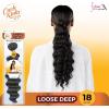 image:imageSensationnel Curls Kinksandco Synthetic Bundles  Loose Deep Quick Weave Hair or Pony Styles for Natural 3c to 4c Textures 18 inch 1 JETBLACK30 LIGHTAUBURN