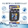 image:imageSensationnel Ruwa Prestretched Braiding Hair  6x 24 Inch Water Repellent Kanekalon Fast Dry Synthetic Sports Itch Free 1 JETBLACK2 DARKBROWN