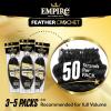 image:imageSensationnel Empire Feather Crochet Braiding Hair  Body Wave Humanhair for Boho Braids and Miracle Knots Pre Separated 50 strands 10 inch 1 JETBLACKS27613