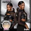 image:imageSensationnel HexDoll 13X4 Lace Wig  Arden Lacefrontal Glueless Synthetic with Natural Density Preplucked Hairline 1 JETBLACKBALAYAGEPLATINUM
