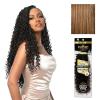image:imageSensationnel Empire Feather Crochet Braiding Hair  Ripple Wave Human Hair for Boho Braids and Miracle Knots Pre Separated 50 strands 10 inch 1 JETBLACKS427