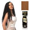 image:imageSensationnel Empire Feather Crochet Braiding Hair  Ripple Wave Human Hair for Boho Braids and Miracle Knots Pre Separated 50 strands 10 inch 1 JETBLACK30 LIGHTAUBURN