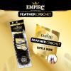 image:imageSensationnel Empire Feather Crochet Braiding Hair  Ripple Wave Human Hair for Boho Braids and Miracle Knots Pre Separated 50 strands 10 inch 1 JETBLACK1B OFFBLACK