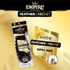 image:imageSensationnel Empire Feather Crochet Braiding Hair  Ripple Wave Human Hair for Boho Braids and Miracle Knots Pre Separated 50 strands 10 inch 1 JETBLACK30 LIGHTAUBURN